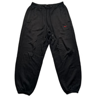 Nike Vintage Black and Red Swoosh Baggy Joggers (M)
