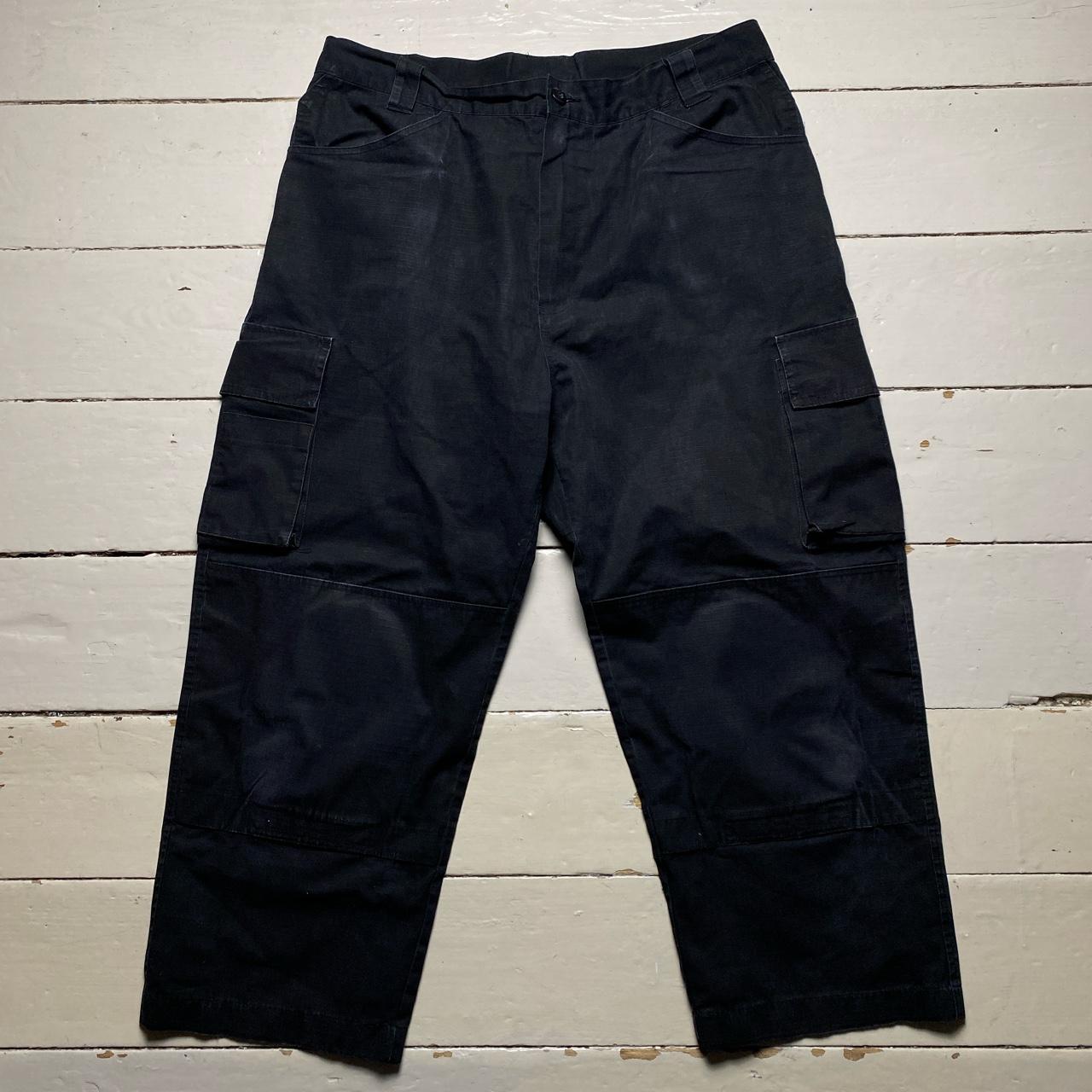 Black Cargo Baggy Trousers