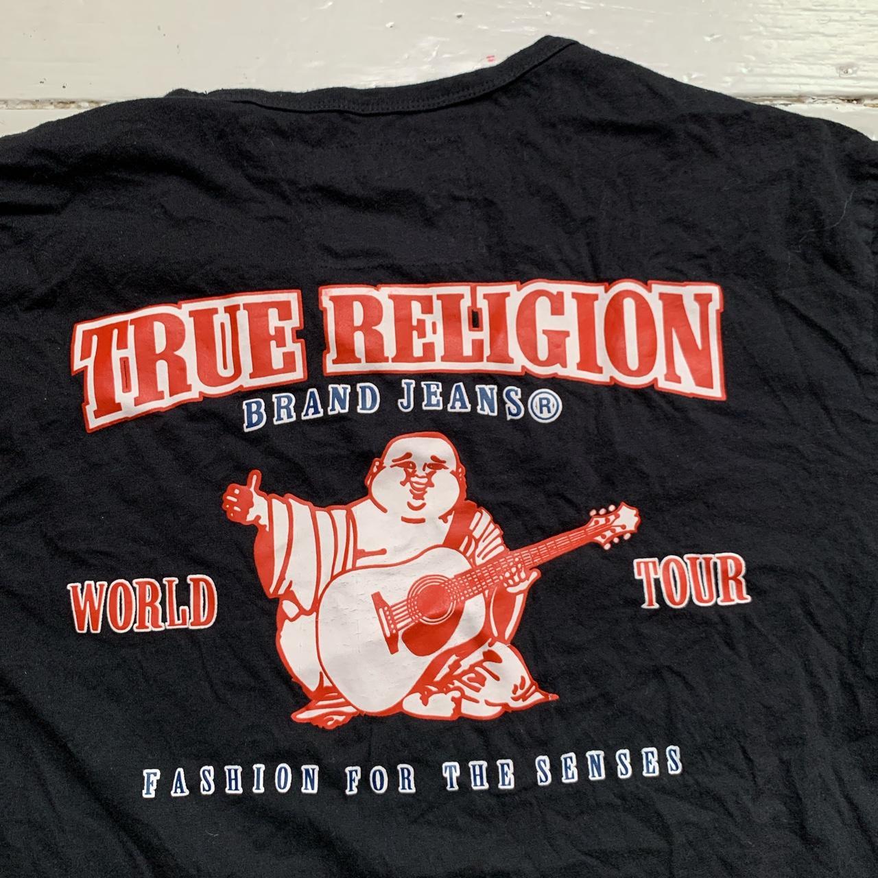 True Religion Buddha Black and Red T Shirt