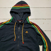Adidas Rasta Hoodie Black Red Yellow and Green Stripes