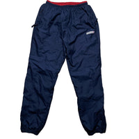 Reebok Vintage Navy and Red Shell Baggy Track Pant Bottoms (S)