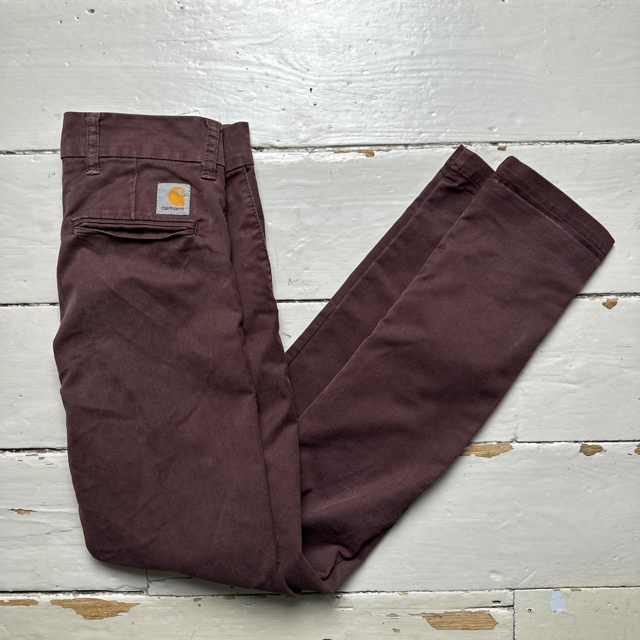 Carharrt Sid Pant Slim Burgundy Trousers