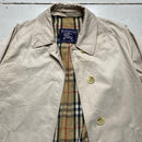 Burberry Burberrys Vintage Cream Nova Check Trench Coat