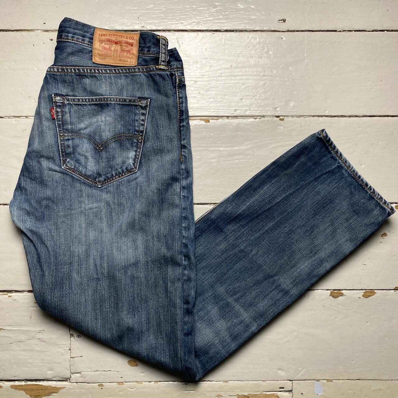 Levis 501 Stonewashed Navy Jeans