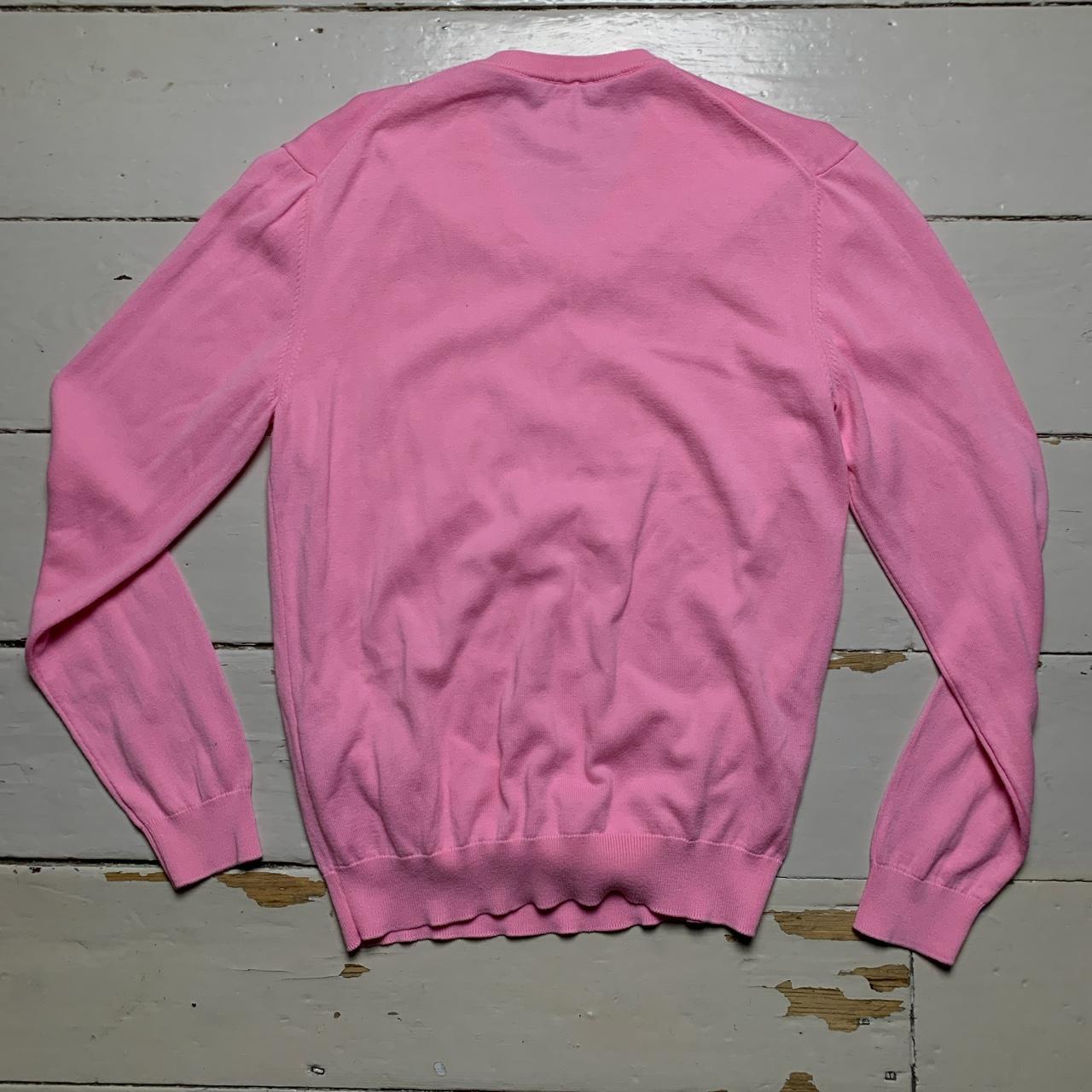 United Colors of Benetton Pink V Neck Jumper