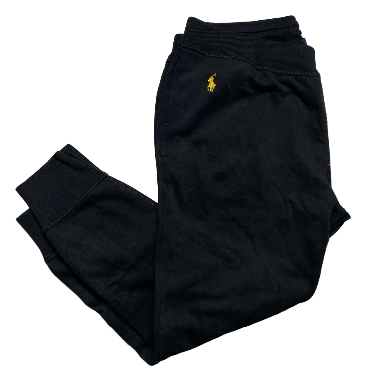 Polo Ralph Lauren Black and Yellow Pony Joggers (L)