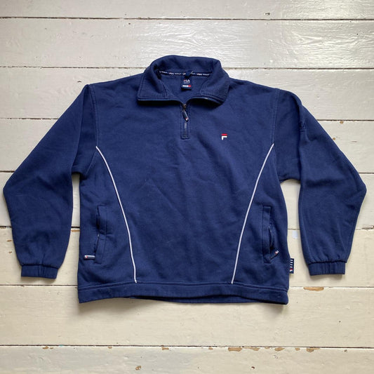 Fila Golf Vintage Navy Quarter Zip Jumper