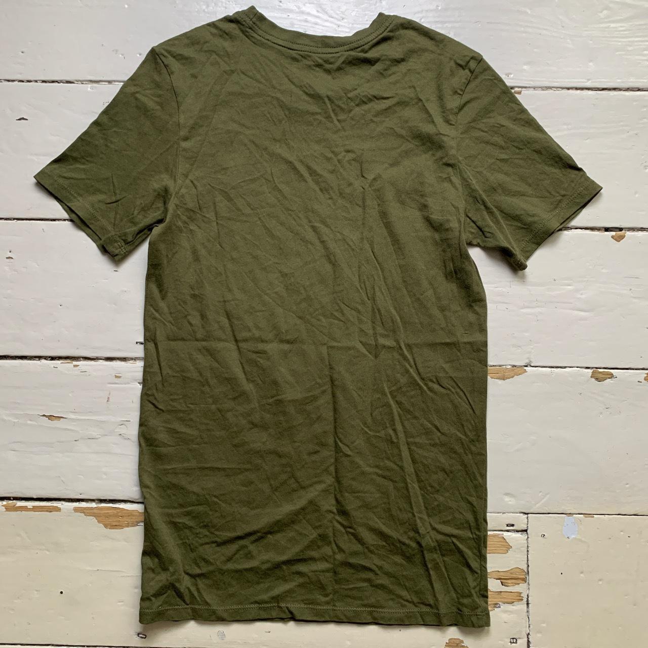 Nike Swoosh Khaki Green and Black T Shirt