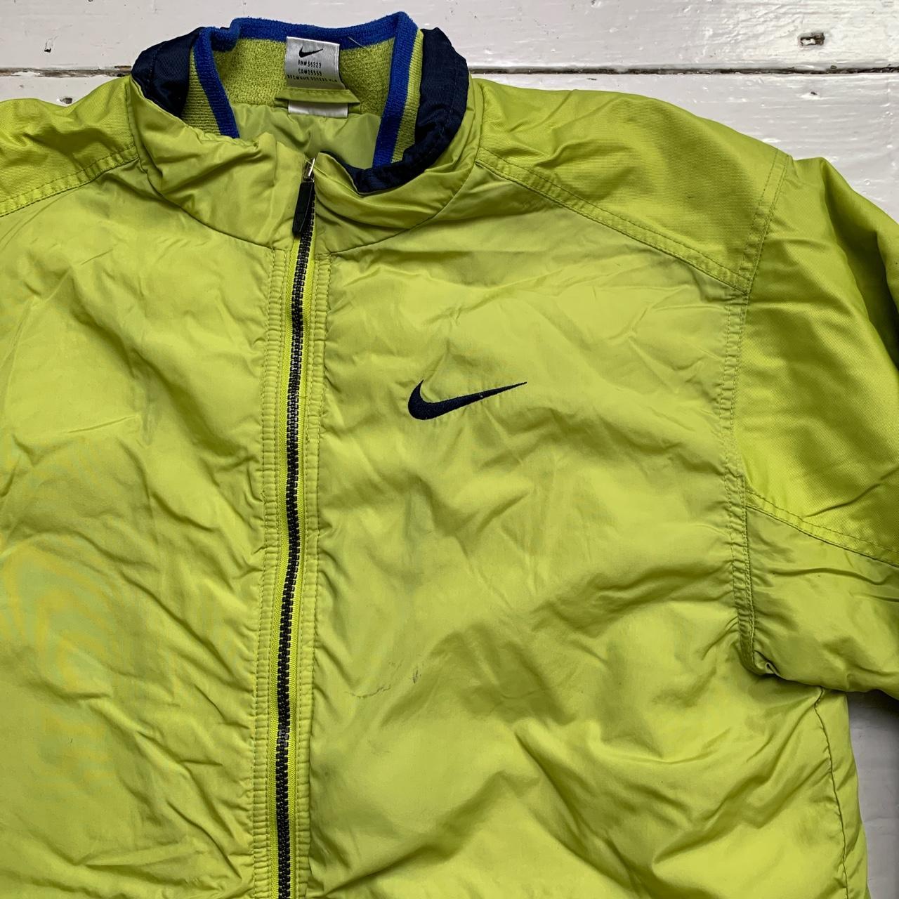 Nike Swoosh and Spellout Vintage 90’s Like Green and Navy Coat