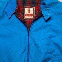 Baracuta G9 Harrington Vintage Light Blue Tartan Interior Bomber Jacket (M)