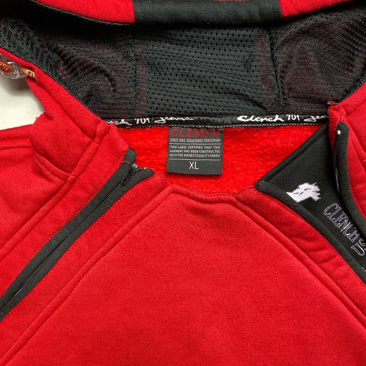 Cleanch Super Sports Vintage 90’s Baggy Red and Black Hip Hop Tracksuit (XL/2XL)