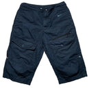 Nike Athletic Department Looolp Swoosh Baby Blue and Navy Cargo Combat Shorts (S)