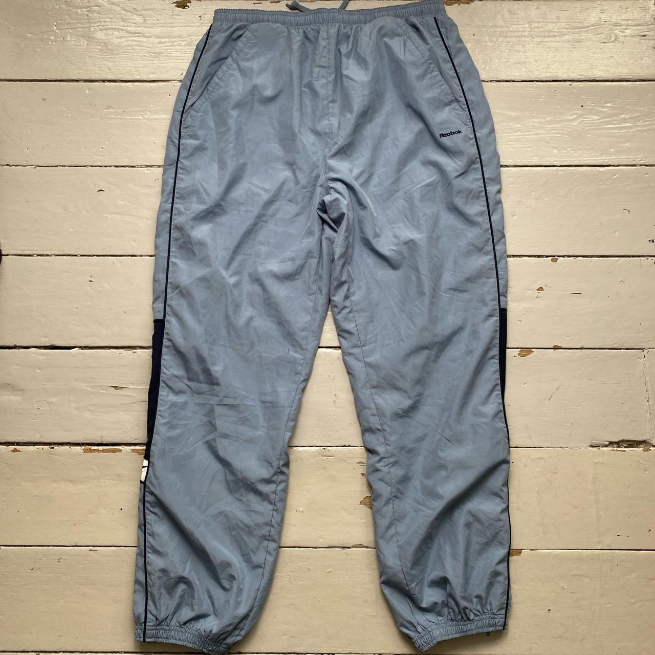 Reebok Shell Track Pant Spellout Blue and Navy Bottoms