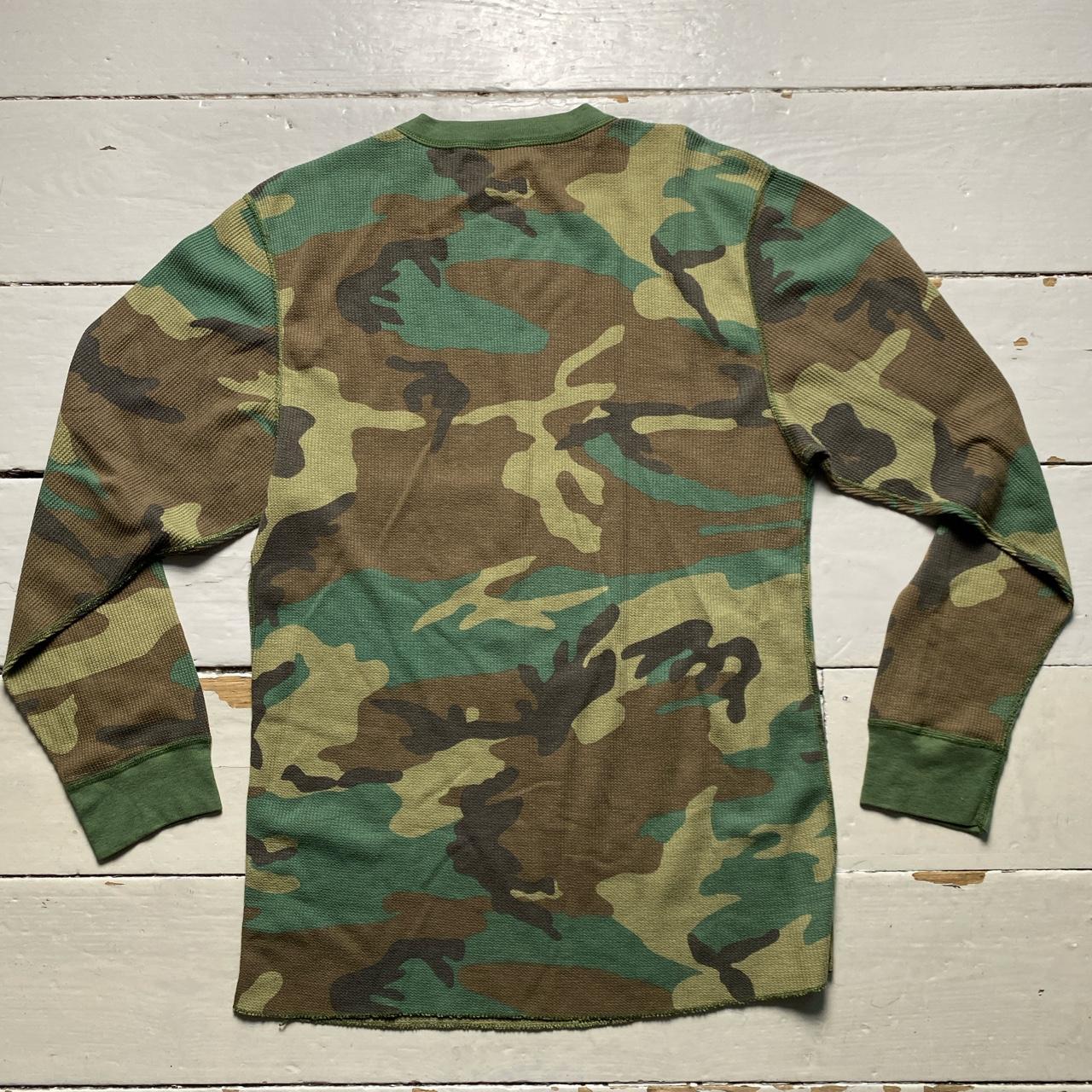 Supreme Camouflage Box Logo Thermal Waffle Hanes Long Sleeve