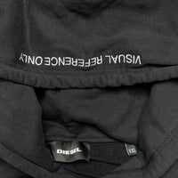 Diesel Only The Brave S-Alby-X6 D$TROY Destroy Black Red Flame and Neon Green Hoodie (2XL)