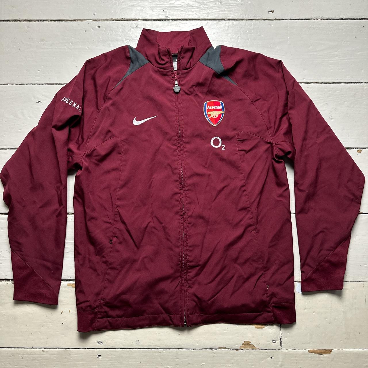 Nike Arsenal O2 Highbury Burgundy Vintage 2006 Football Tracksuit Jacket