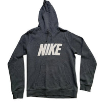 Nike Club Spellout Grey and White Hoodie (M)