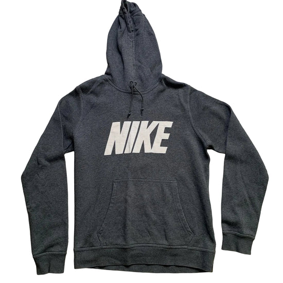 Nike Club Spellout Grey and White Hoodie (M)