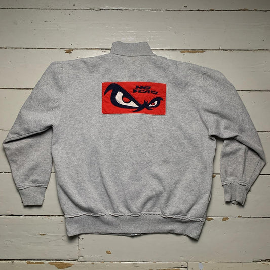 No Fear Eyes Grey and Red Zip Jumper
