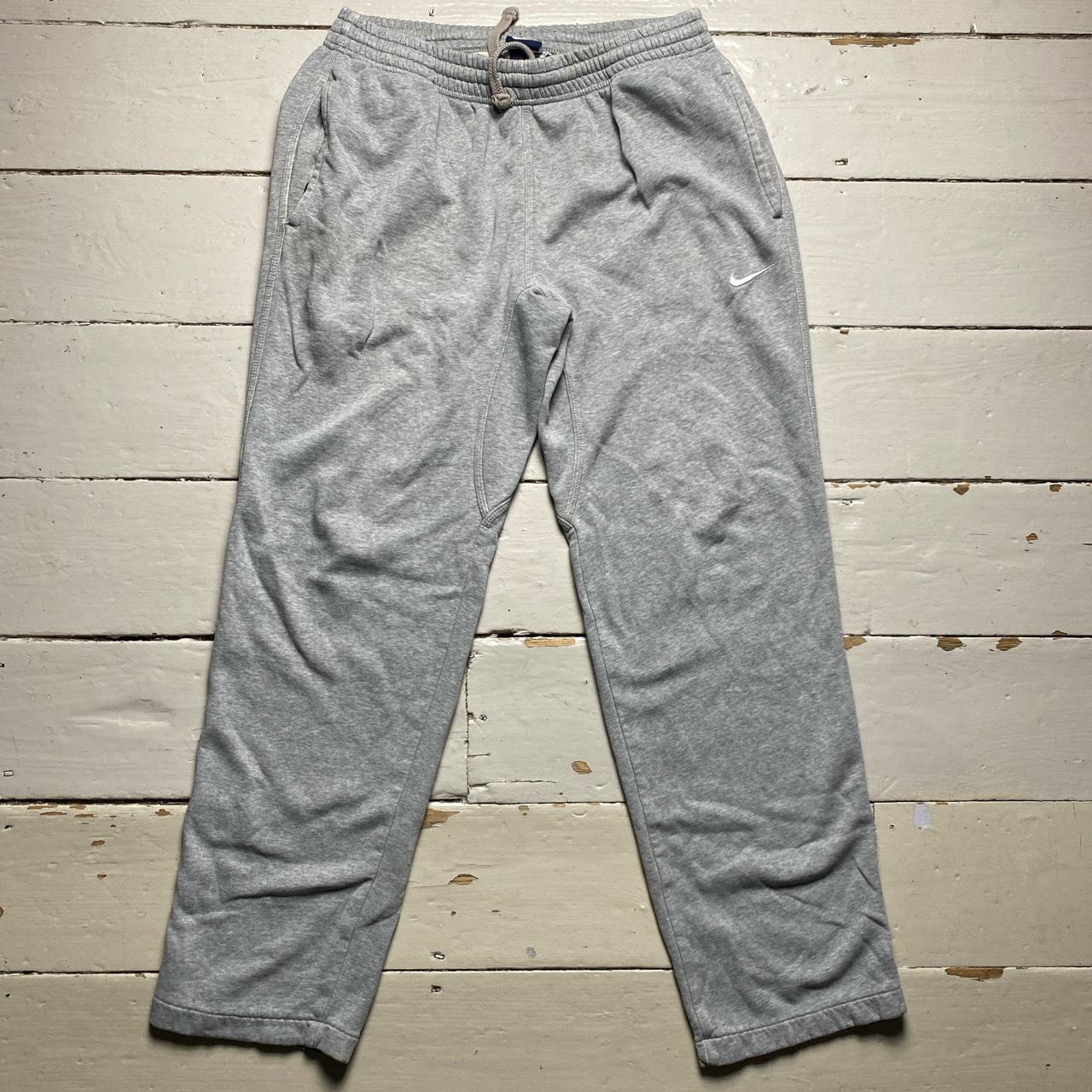 Nike Swoosh Heather Grey and White Baggy Joggers