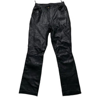 Leathermaster Womens Leather Black Trousers (12)