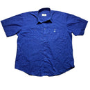 Vintage 90’s Blue and White Grid Short Sleeve Shirt (XL)