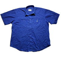 Vintage 90’s Blue and White Grid Short Sleeve Shirt (XL)