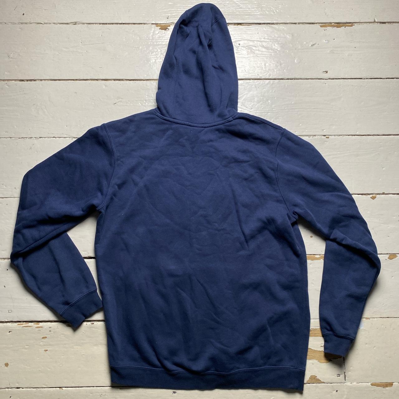 Nike Club Big Spellout Navy and White Hoodie