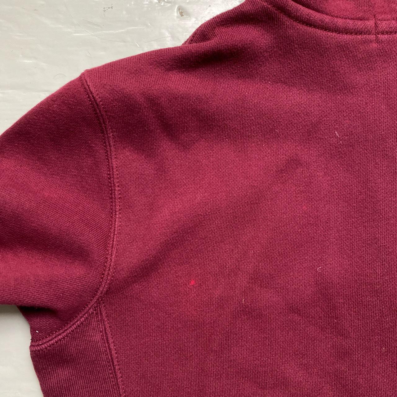 Polo Ralph Lauren Burgundy and Cream White Pony Hoodie