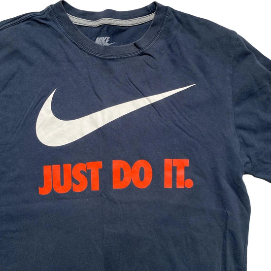 Nike Just Do It Vintage T Shirt Navy Red and White (M)