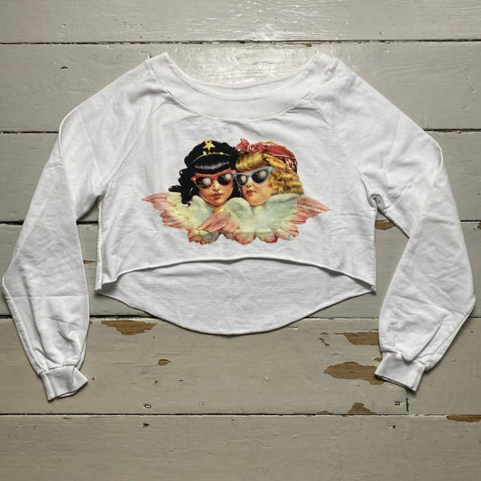 Fiorucci Angels Cropped Jumper White