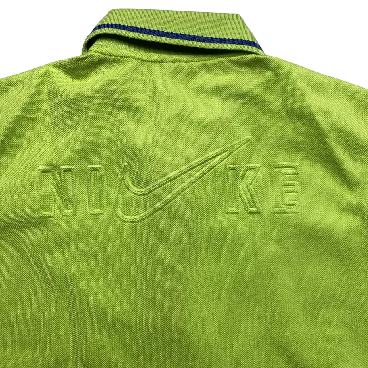 Nike Vintage Womens 90’s Green and Blue Polo Shirt (M)