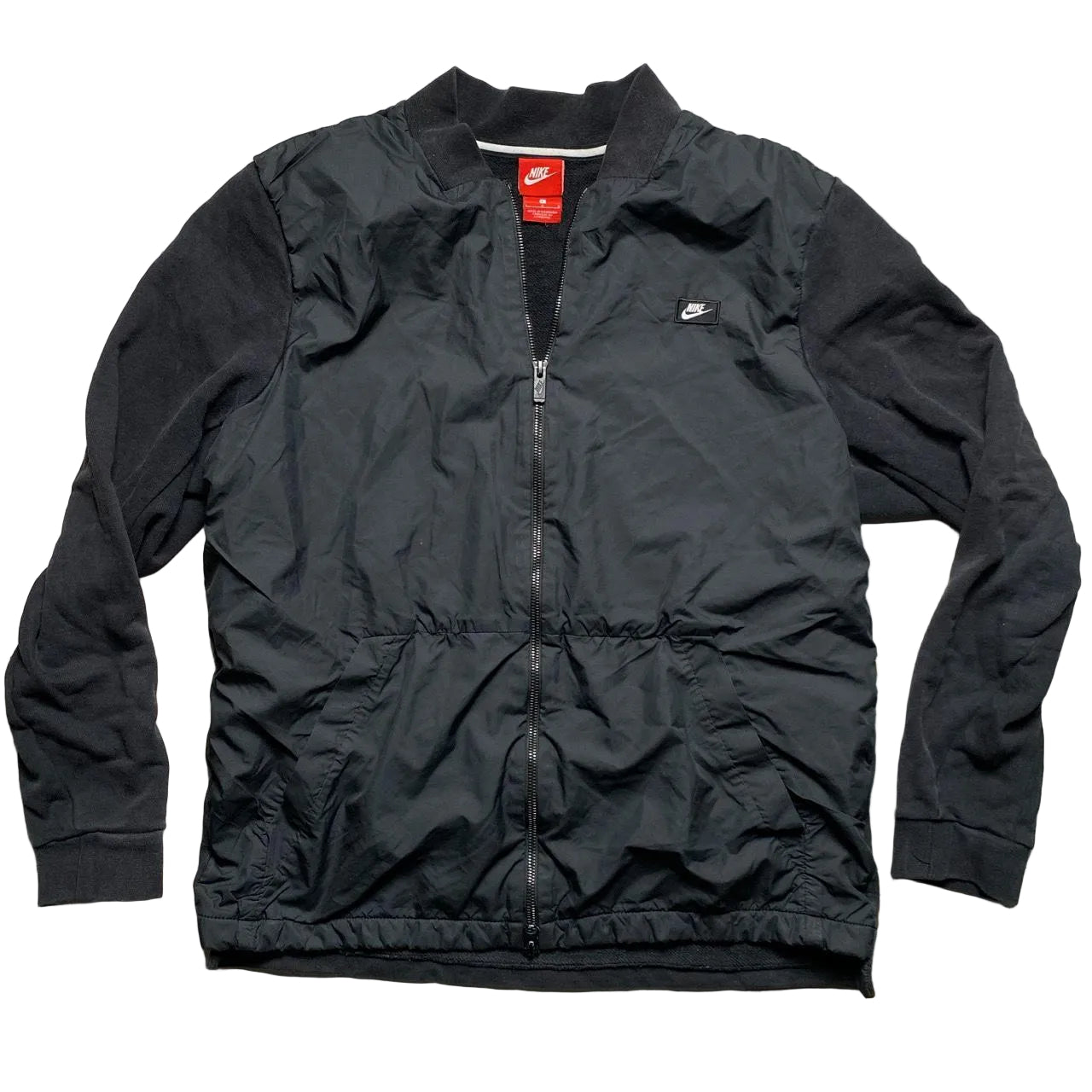 Nike Box Logo Black and White Bomber Jacket (L)