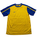 Nike Yellow and Blue Dri Fit Football Jersey T Shirt (XL)