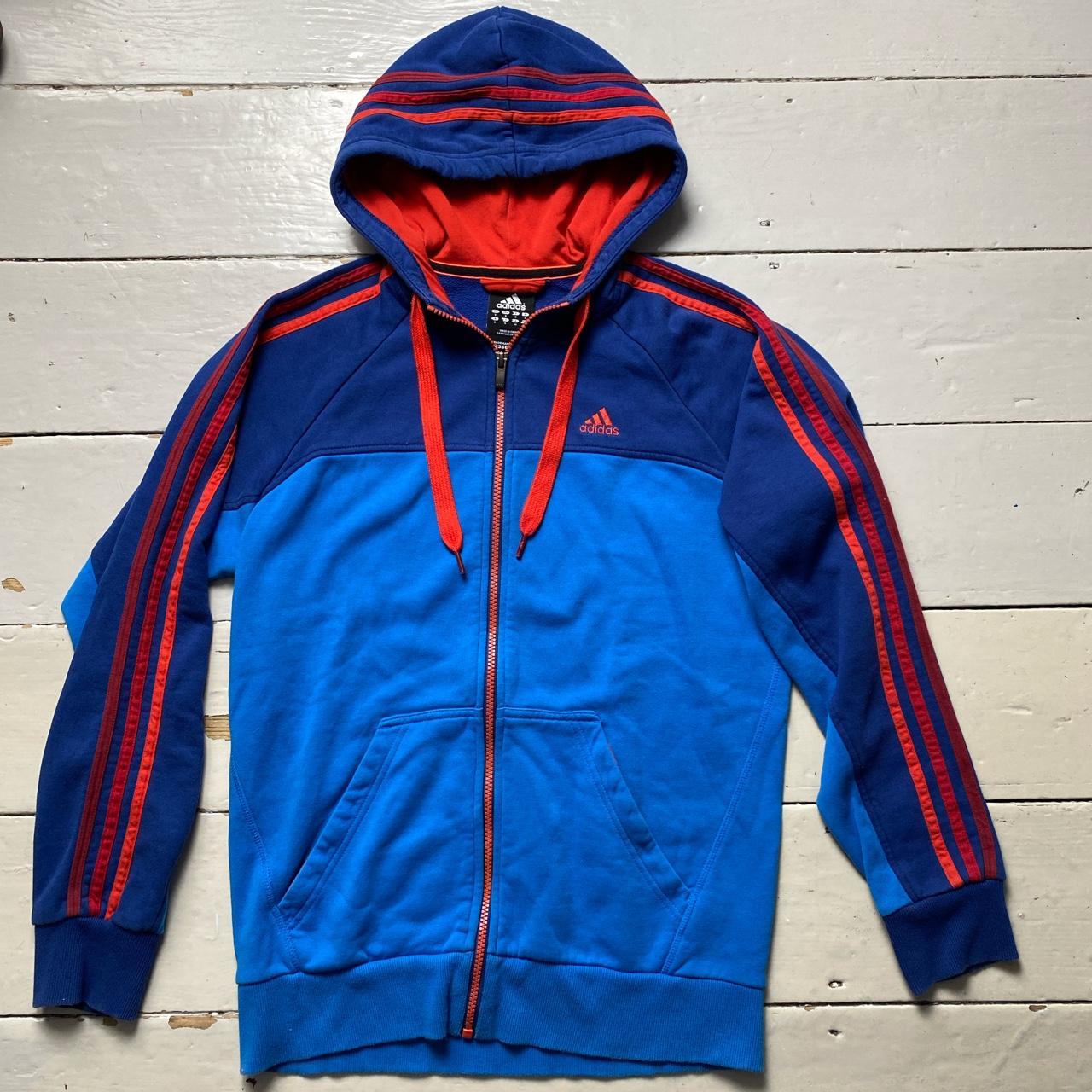 Adidas Performance Essentials Full 3 Stripe Hoodie