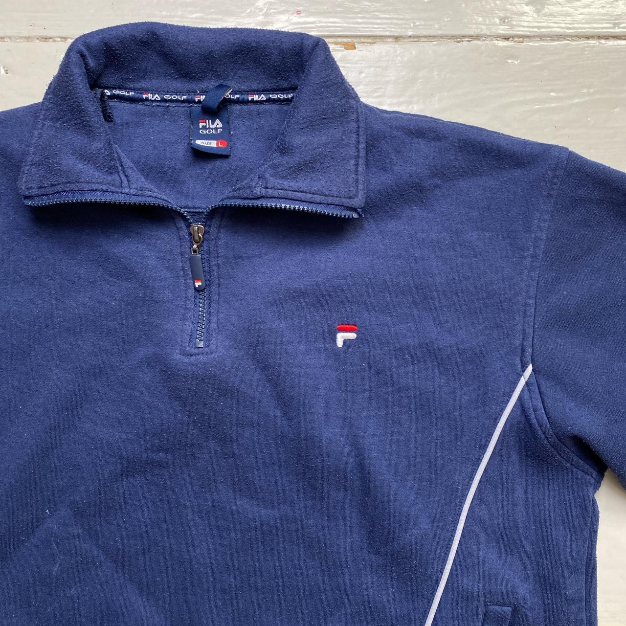 Fila Golf Vintage Navy Quarter Zip Jumper