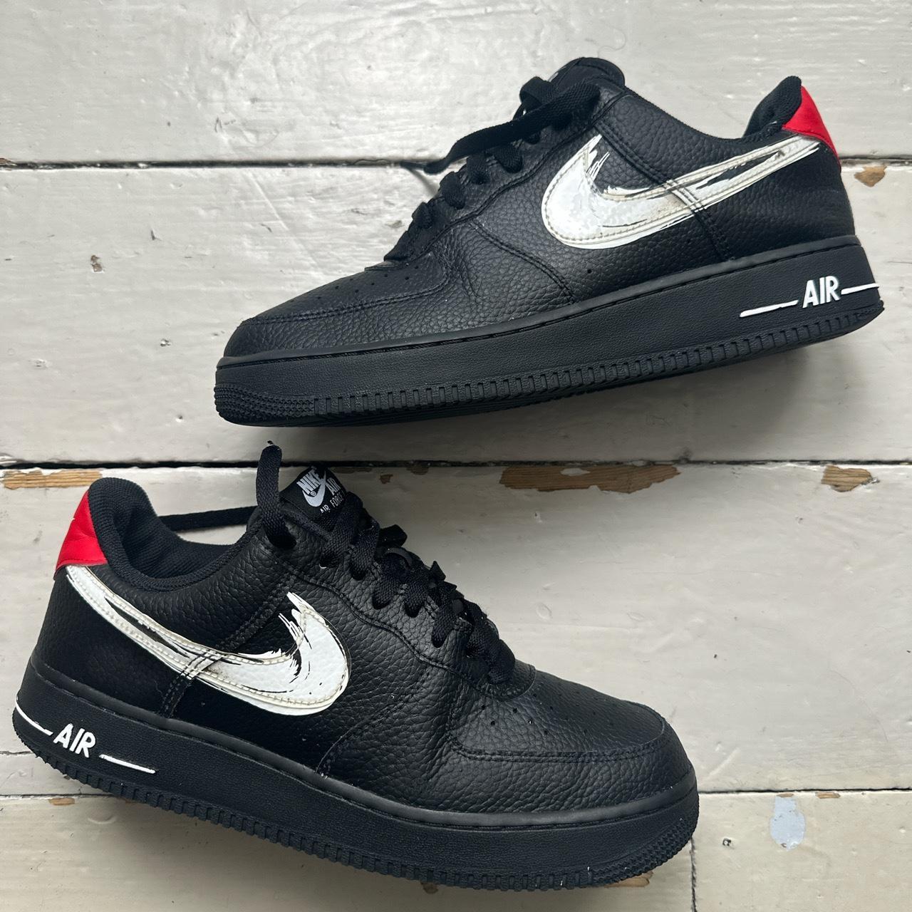 Nike Air Force 1 Black Paint Swoosh