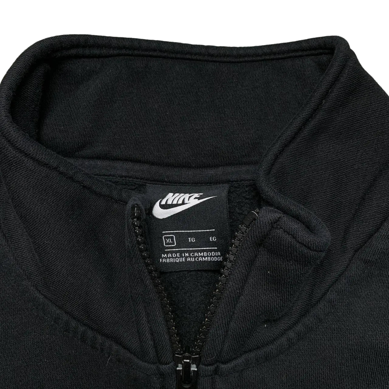 Nike Swoosh Black White and Red Quarter Zip Jumper (XL)