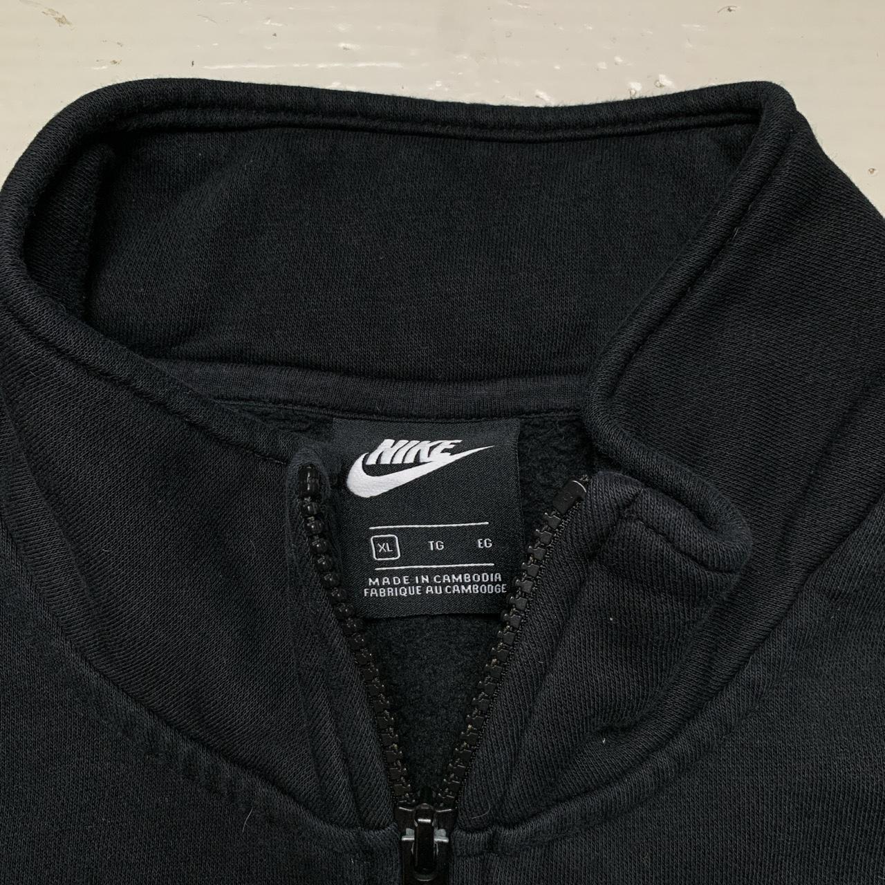 Nike Swoosh Black White and Red Quarter Zip Jumper