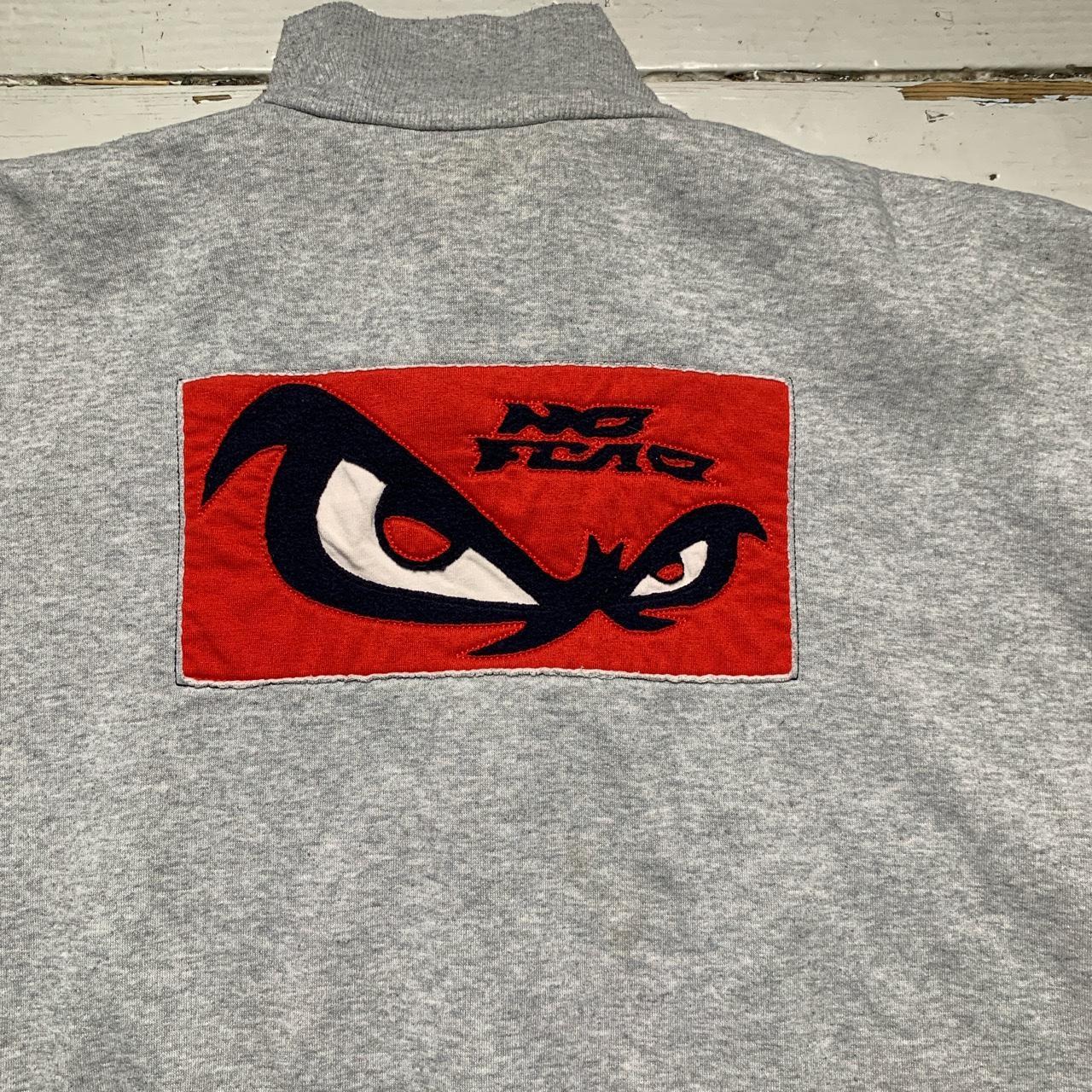 No Fear Eyes Grey and Red Zip Jumper