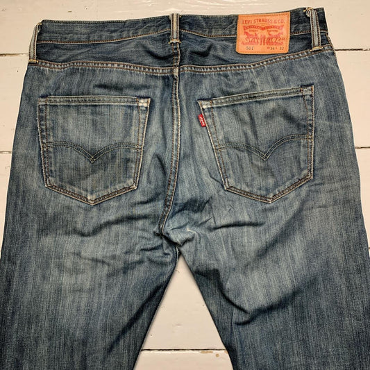 Levis 501 Grey Navy Jeans