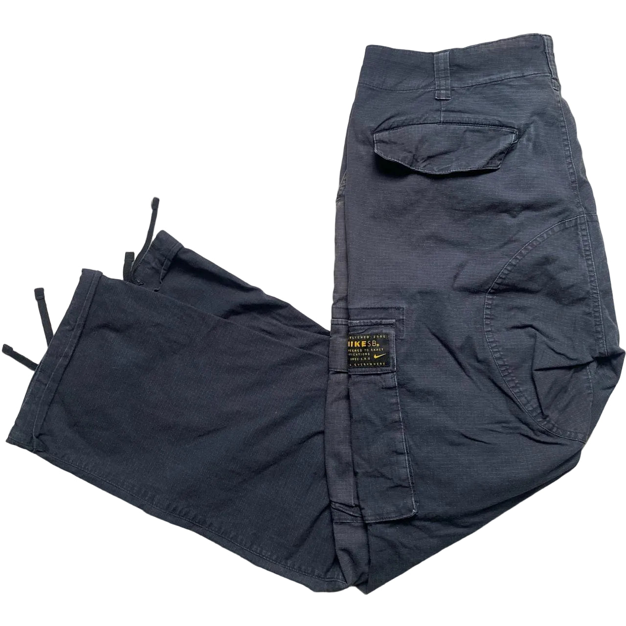 Nike SB Vintage Black Cargo Parachute Trousers (M)