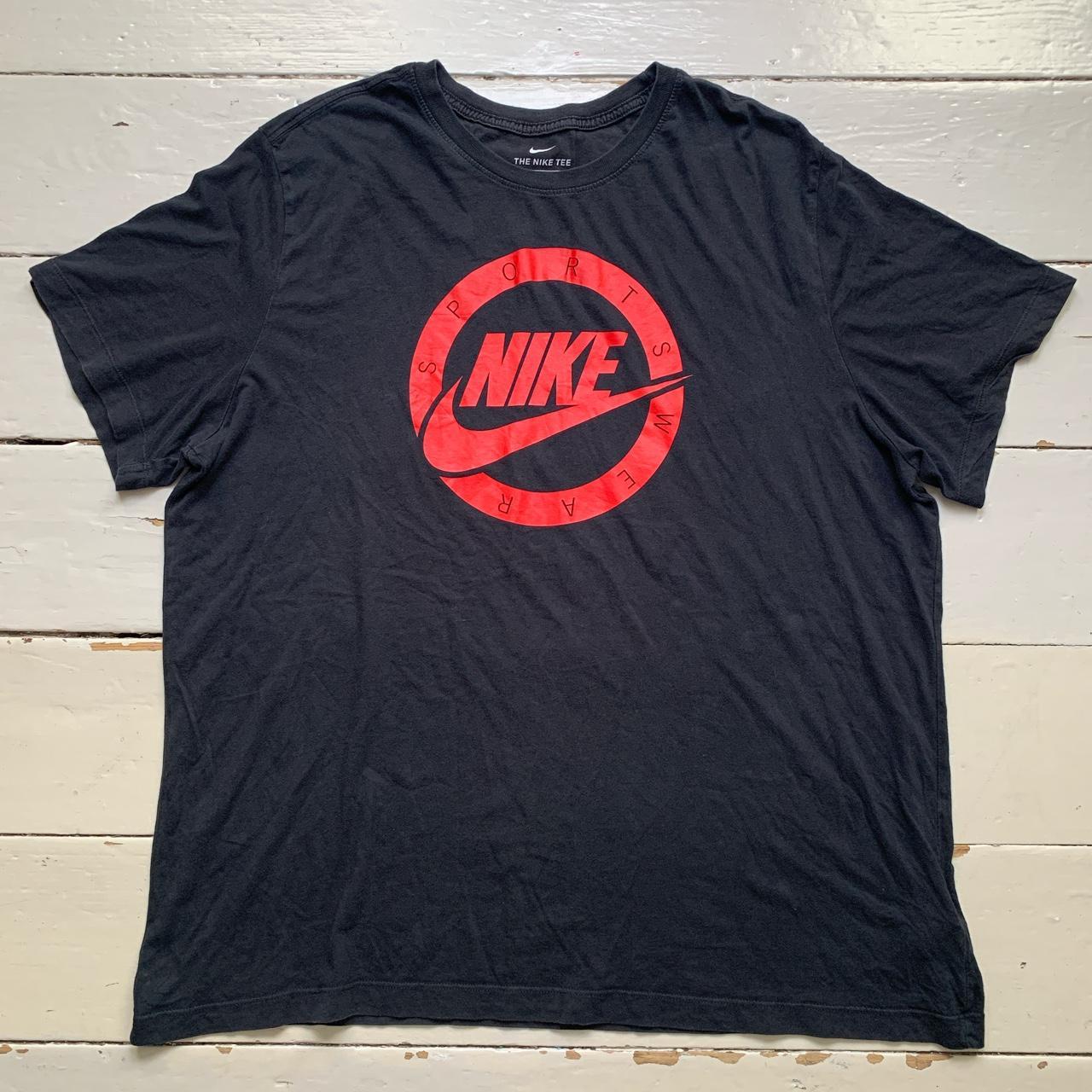 Nike Sportswear Black and Red T Shirt