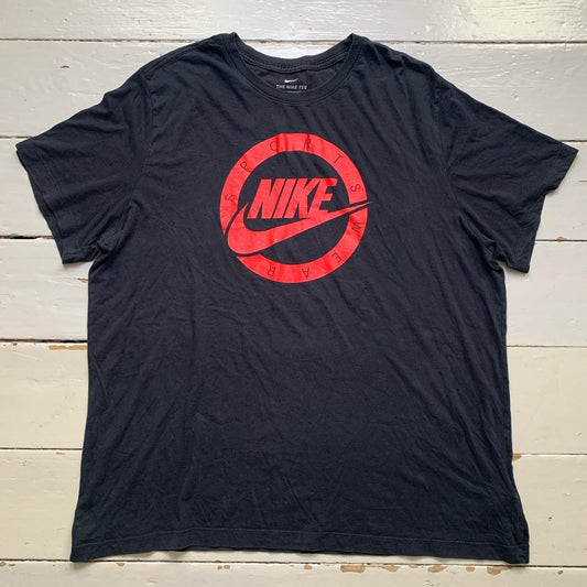 Nike Sportswear Black and Red T Shirt