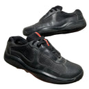 Prada Americas Cup Leather Black Trainers (UK 6.5)