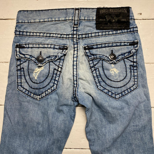 True Religion Ricky Super T Big Stitch Blue and Navy Jeans