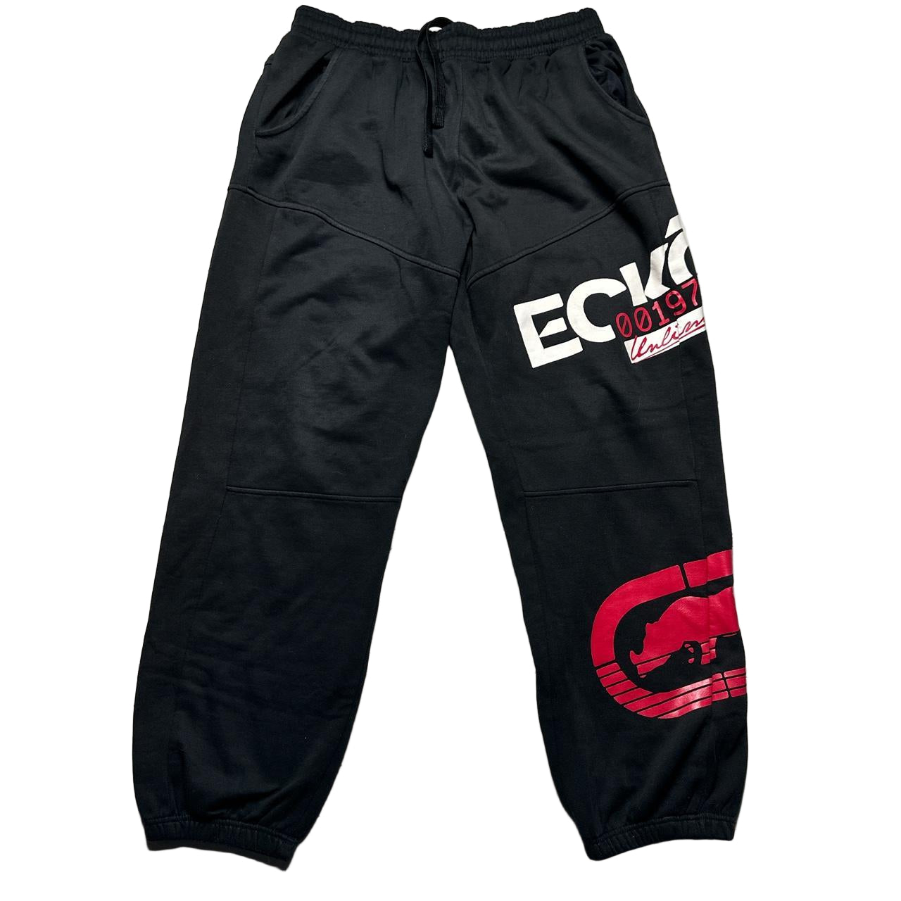 Ecko UnLTD Black White and Red Joggers (XL)