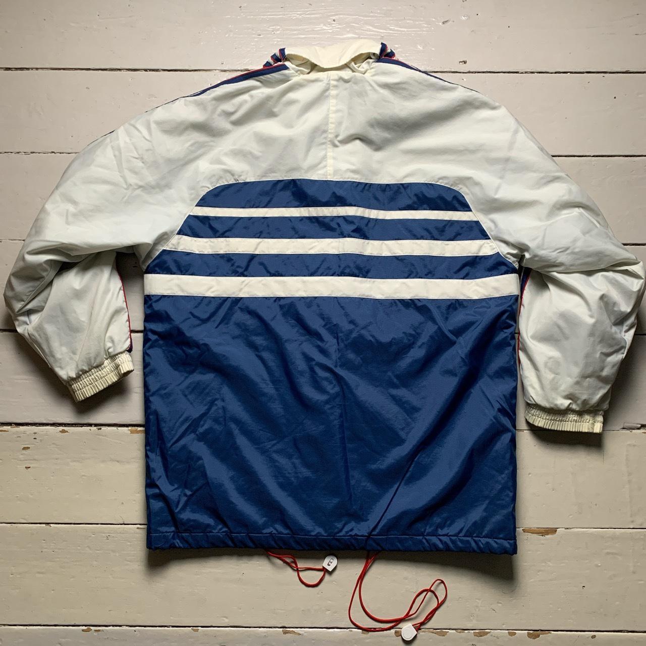 Adidas Vintage 90’s Blue White and Red Puffer Jacket