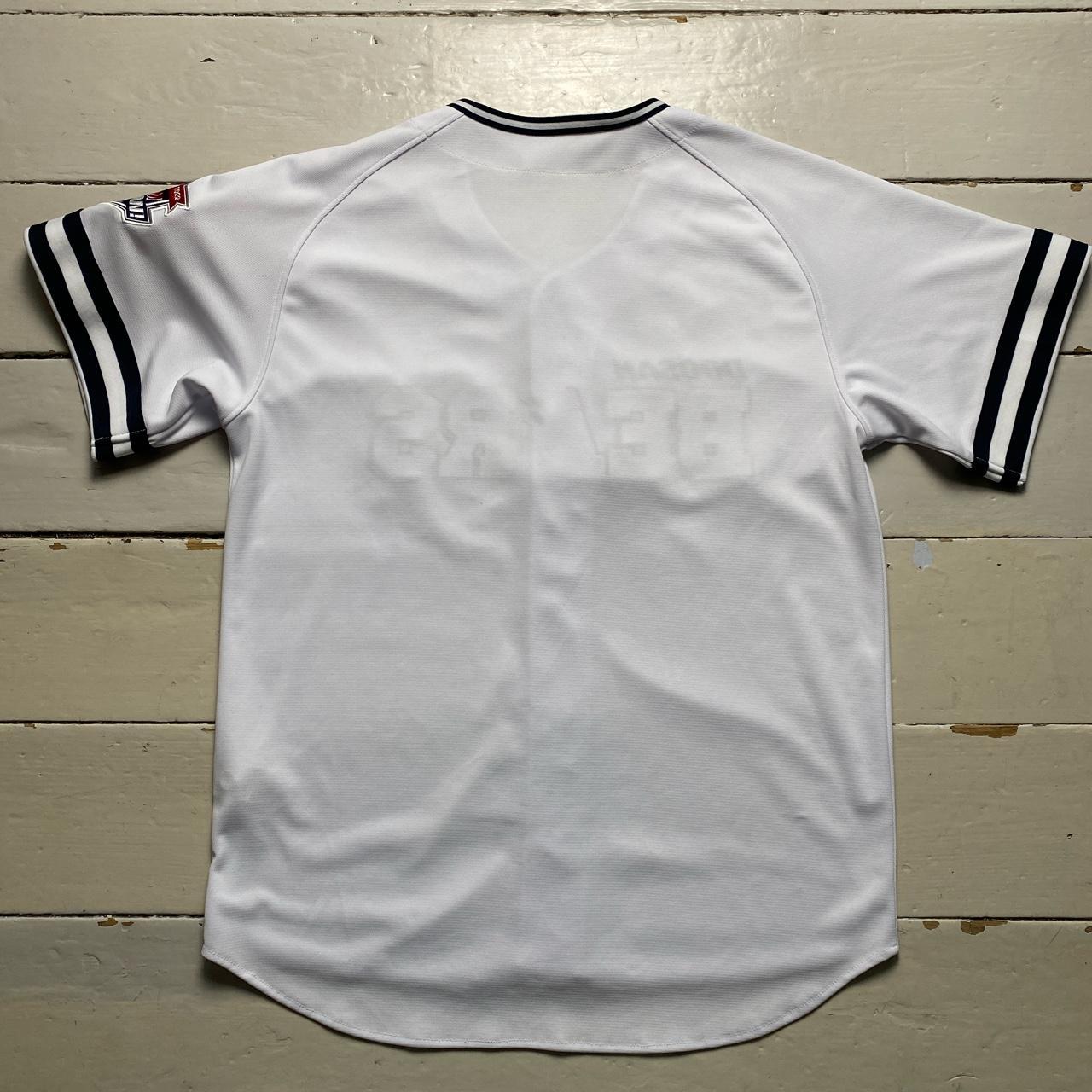 Doosan Bears Baseball Vintage Jersey White Navy and Red