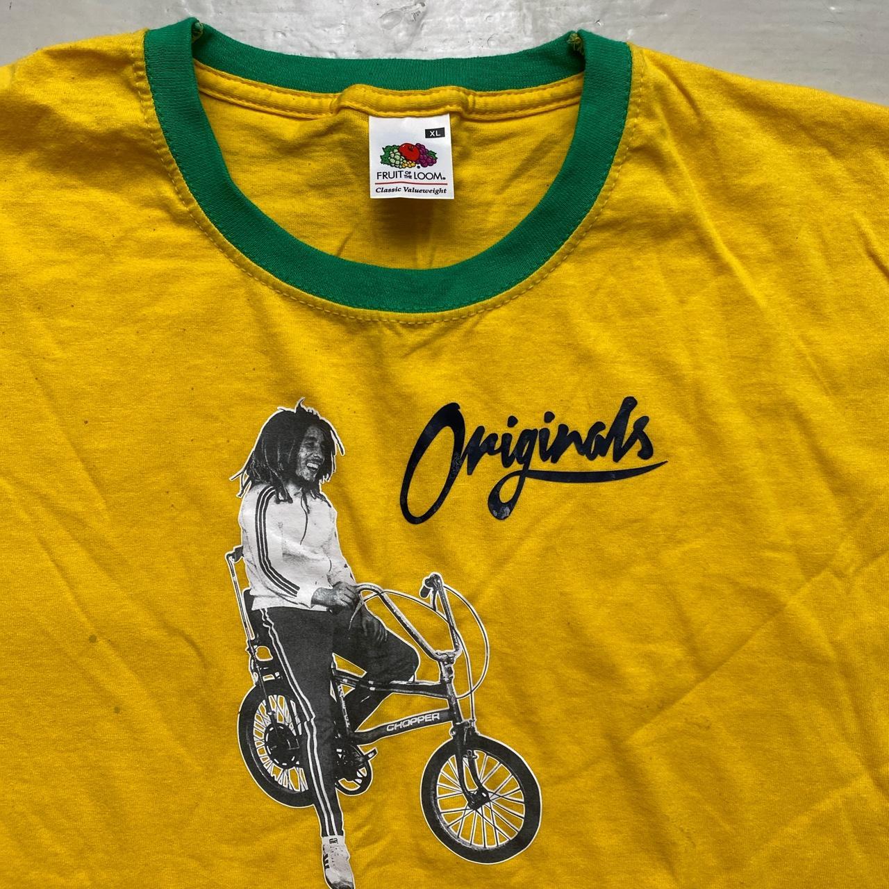 Bob Marley Chopper Originals T Shirt Brazil Yellow and Green